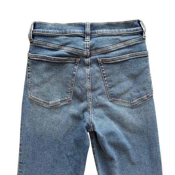 J Crew Jeans Womens 26 Blue Stovepipe High Rise Re-Imagined Raw Hem Distressed - Picture 11 of 12